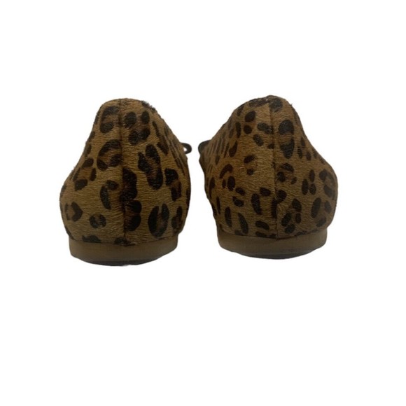 Kate Spade Cheetah Calf Hair Pointed Bow Flats 5M - Picture 5 of 8